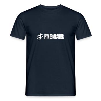 Hashtag Fitnesstrainer der Social Media - Männer T-Shirt - Navy - Vorne - AI Model Male 178 light (178cm)