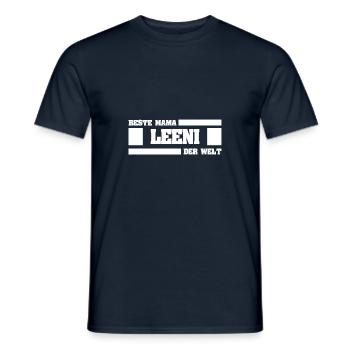 Cadeau pour Leeni - T-shirt homme - marine - Devant - AI Model Male 178 light (178cm)