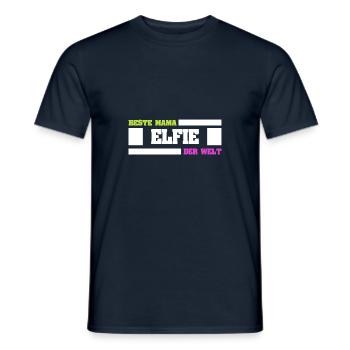 Elfie en tant que mère - T-shirt homme - marine - Devant - AI Model Male 178 light (178cm)
