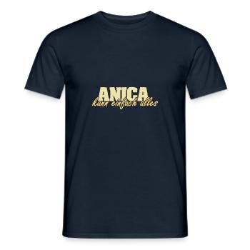 Cadeau pour Anica - T-shirt homme - marine - Devant - AI Model Male 178 light (178cm)