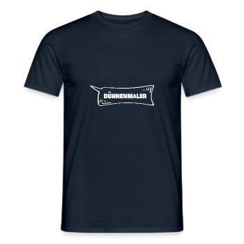 Stage painter as speech bubble - Men's T-Shirt - navy - Front - AI Model Male 178 light (178cm)