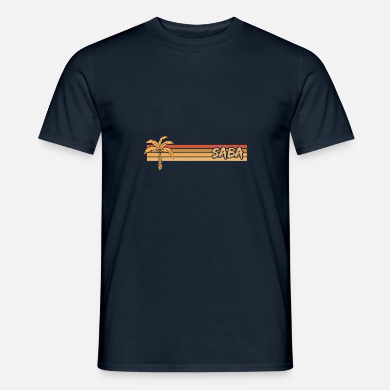 Urlaub Saba - Männer T-Shirt - Navy