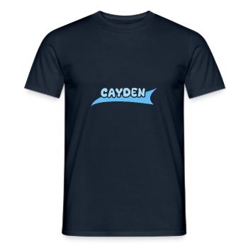 Cayden als Vorname - Männer T-Shirt - Navy - Vorne - AI Model Male 178 light (178cm)