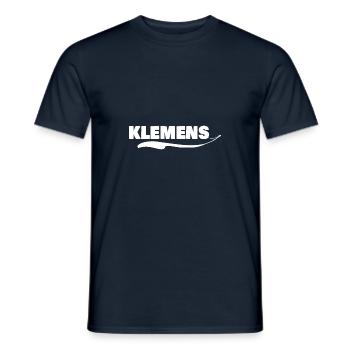 First name klemens - Men's T-Shirt - navy - Front - AI Model Male 178 light (178cm)