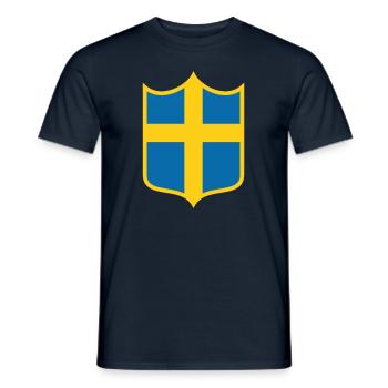 Suède - T-shirt homme - marine - Devant - AI Model Male 178 light (178cm)