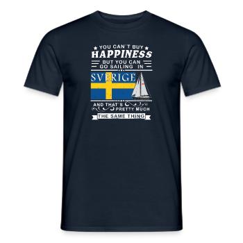 Suède voile Sverige Ostsee Schäre Idée cadeau - T-shirt homme - marine - Devant - AI Model Male 178 light (178cm)
