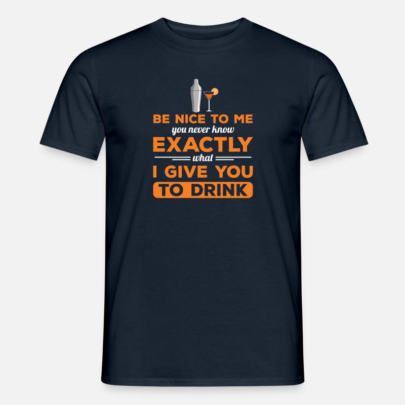 Barman Cocktail Bartender Barkeeper - Männer T-Shirt - Navy