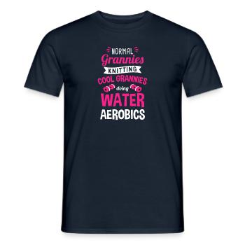 Aquagym Sports nautiques Fitness Aquagym - T-shirt homme - marine - Devant - AI Model Male 178 light (178cm)