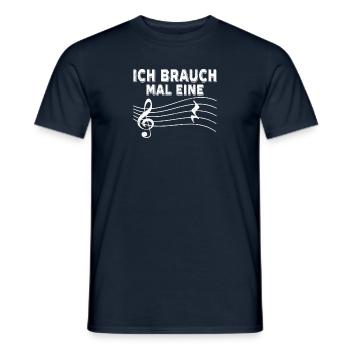ich brauch mal eine Pause Musik Klavier - Männer T-Shirt - Navy - Vorne - AI Model Male 178 light (178cm)