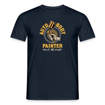Peintre de carrosserie Mécanicien automobile Peintre de voiture - T-shirt homme - marine - Devant - AI Model Male 178 light (178cm)