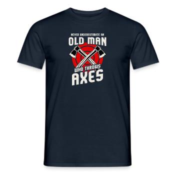 Axe ThrowIng Axe Double Axe Thrower - Men's T-Shirt - navy - Front - AI Model Male 178 light (178cm)