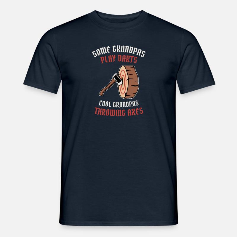Axt werfen Wurfaxt Doppelaxt Axtwerfer - Männer T-Shirt - Navy