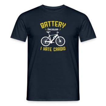 Elektrofahrrad Akku Batterie Fahrrad E-Bike - Männer T-Shirt - Navy - Vorne - AI Model Male 178 light (178cm)