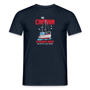 Bateau de sport Racing Boat Propriétaire de bateau Capitaine Motorboat - T-shirt homme - marine - Devant - AI Model Male 178 light (178cm)