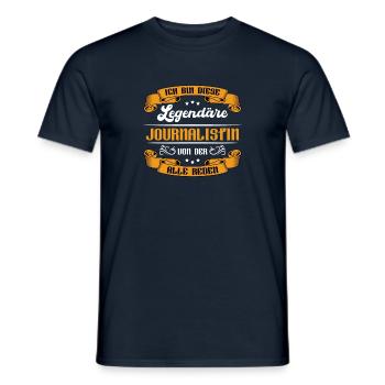 Berichte Journalismus Zeitungsartikel Journalistin - Männer T-Shirt - Navy - Vorne - AI Model Male 178 light (178cm)