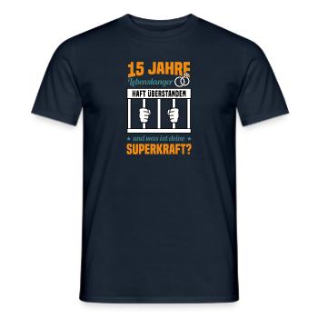 Hochzeitstag Jubiläum Verheiratet Ehe Ehemann - Männer T-Shirt - Navy - Vorne - AI Model Male 178 light (178cm)