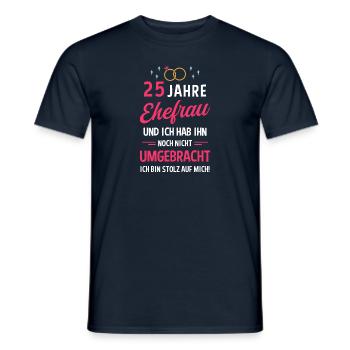 Hochzeitstag Jubiläum Verheiratet Ehe Ehefrau - Männer T-Shirt - Navy - Vorne - AI Model Male 178 light (178cm)