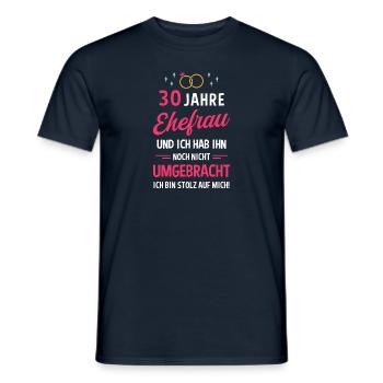 Hochzeitstag Jubiläum Verheiratet Ehe Ehefrau - Männer T-Shirt - Navy - Vorne - AI Model Male 178 light (178cm)