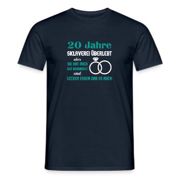 Hochzeitstag Jubiläum Verheiratet Ehe Ehemann - Männer T-Shirt - Navy - Vorne - AI Model Male 178 light (178cm)
