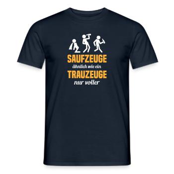Saufzeuge Ähnlich Wie Ein Trauzeuge - Männer T-Shirt - Navy - Vorne - AI Model Male 178 light (178cm)