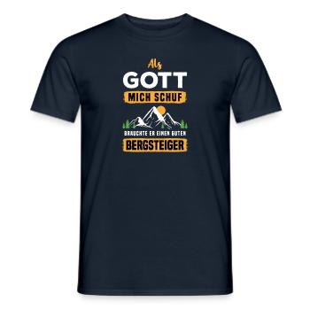 Wandern Wanderer Abenteurer Gebirge Bergsteiger - Männer T-Shirt - Navy - Vorne - AI Model Male 178 light (178cm)
