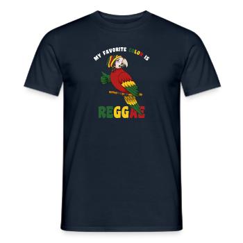 My Favorite Color Is Reggae Parrot - Men's T-Shirt - navy - Front - AI Model Male 178 light (178cm)