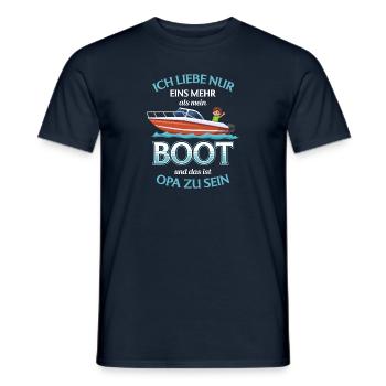 Boot Opa Großvater Opi Enkelkind Enkel Opa - Männer T-Shirt - Navy - Vorne - AI Model Male 178 light (178cm)