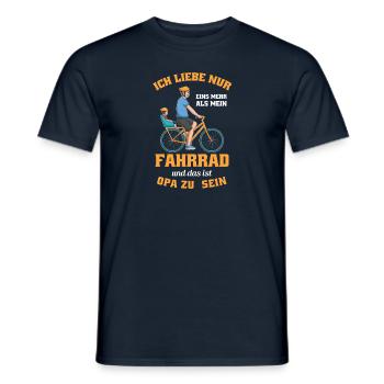 Fahrrad Opa Großvater Opi Enkelkind Enkel Opa - Männer T-Shirt - Navy - Vorne - AI Model Male 178 light (178cm)