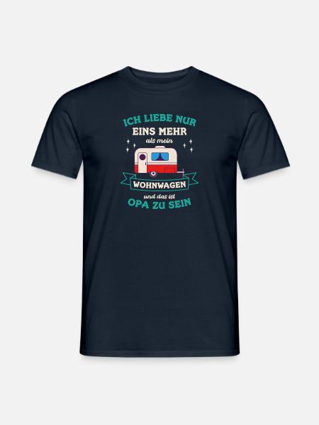 Wohnwagen Opa Großvater Opi Enkelkind Enkel Opa - Männer T-Shirt - Navy