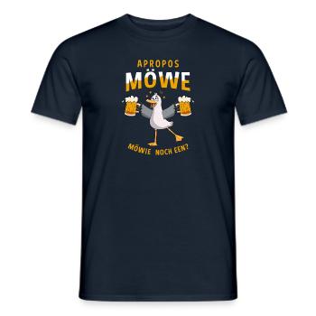 Apropos Möwe Möwie noch Een Norddeutschland - Männer T-Shirt - Navy - Vorne - AI Model Male 178 light (178cm)