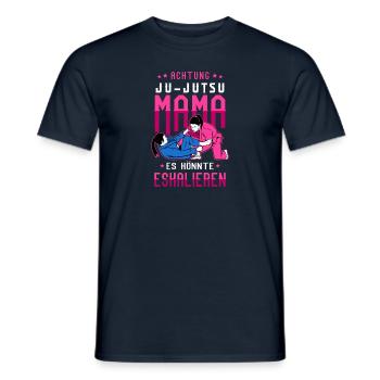 Kampfsport Kampfkunst Ju-Jutsu Mama - Männer T-Shirt - Navy - Vorne - AI Model Male 178 light (178cm)