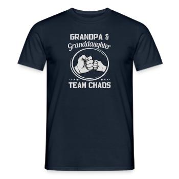 Grandpa Grandpa Grandpa Grandchild Grandpa Grandpa - Men's T-Shirt - navy - Front - AI Model Male 178 light (178cm)