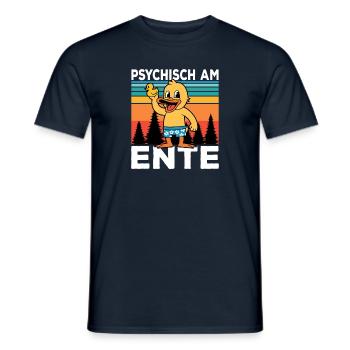 Ich Bin Am Ende Psychisch am Ente - Männer T-Shirt - Navy - Vorne - AI Model Male 178 light (178cm)