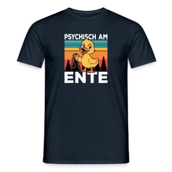 Ich Bin Am Ende Psychisch am Ente - Männer T-Shirt - Navy - Vorne - AI Model Male 178 light (178cm)