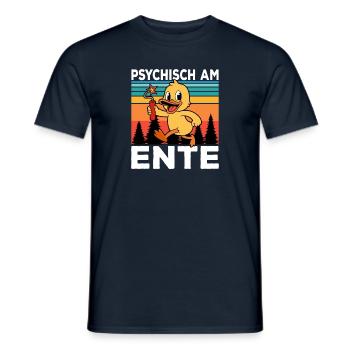 Ich Bin Am Ende Psychisch am Ente - Männer T-Shirt - Navy - Vorne - AI Model Male 178 light (178cm)