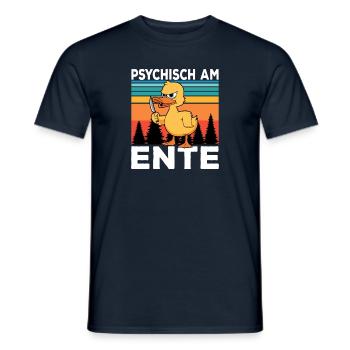 Ich Bin Am Ende Psychisch am Ente - Männer T-Shirt - Navy - Vorne - AI Model Male 178 light (178cm)