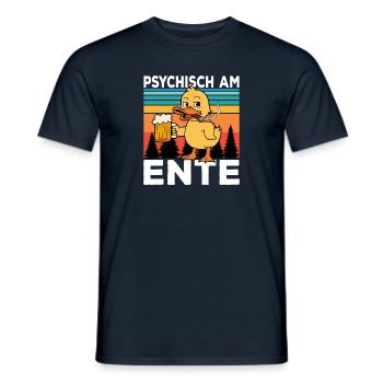 Ich Bin Am Ende Psychisch am Ente - Männer T-Shirt - Navy - Vorne - AI Model Male 178 light (178cm)