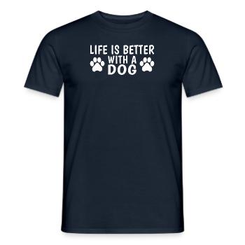 Hunde Sprüche Hundebesitzer dog mom - Männer T-Shirt - Navy - Vorne - AI Model Male 178 light (178cm)
