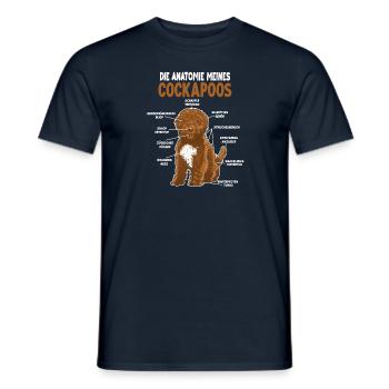 Cockapoo Anatomie witziges Hundehalter Hunde - Männer T-Shirt - Navy - Vorne - AI Model Male 178 light (178cm)