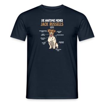 Fox Terrier Petting Guide Hundehalter jack Russell - Männer T-Shirt - Navy - Vorne - AI Model Male 178 light (178cm)