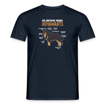 Hovawart Anatomie lustiges Hundehalter Gassi Hunde - Männer T-Shirt - Navy - Vorne - AI Model Male 178 light (178cm)
