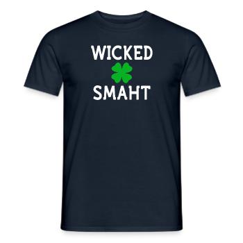 Boston For Life Wicked Smaht Southie Wicked Smart - Men's T-Shirt - navy - Front - AI Model Male 178 light (178cm)