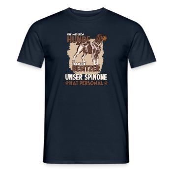 Spinone Hundebesitzer lustiges Hundehalter Gassi - Männer T-Shirt - Navy - Vorne - AI Model Male 178 light (178cm)