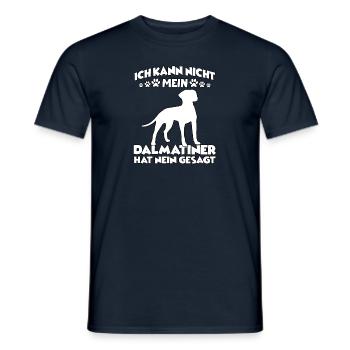 Dalmatiner Gassi Witziges Hundehalter Dalmatiner - Männer T-Shirt - Navy - Vorne - AI Model Male 178 light (178cm)