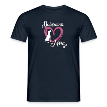 Dobermann Maman douce Doberman maîtresse Gassi - T-shirt homme - marine - Devant - AI Model Male 178 light (178cm)