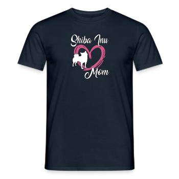 Shiba Inu Mom sweet Shiba Inu Mistress Gassi - Men's T-Shirt - navy - Front - AI Model Male 178 light (178cm)