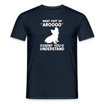 Cute Yorkshire Terrier Dog Motif Yorki Gassi - Men's T-Shirt - navy - Front - AI Model Male 178 light (178cm)