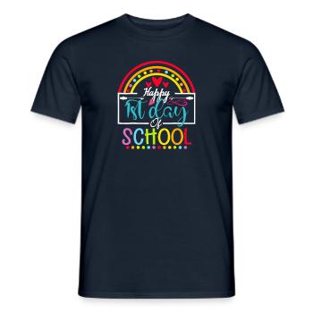 Kinder Crew Lustige Kindergärtnerin 1. Tag von - Männer T-Shirt - Navy - Vorne - AI Model Male 178 light (178cm)