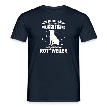 Rottweiler Hundeschule Rottweiler Gassi Hunde - Männer T-Shirt - Navy - Vorne - AI Model Male 178 light (178cm)