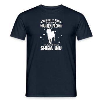 Hundetraining Gassi Shiba Inu Hunde Fan Shiba Inu - Männer T-Shirt - Navy - Vorne - AI Model Male 178 light (178cm)